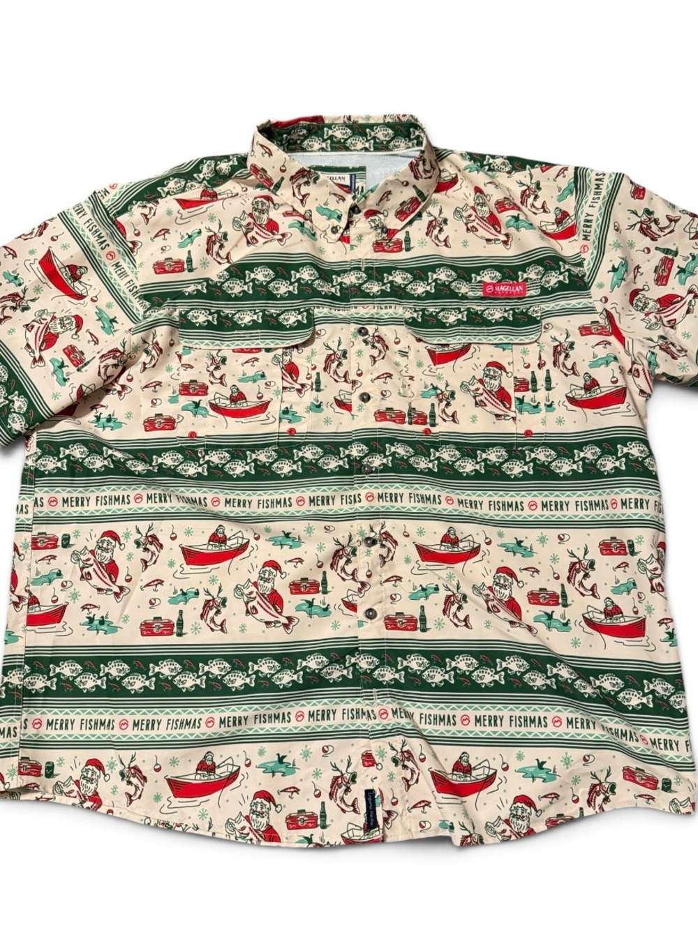 MAGELLAN men’s Christmas fishing shirt size 3XL